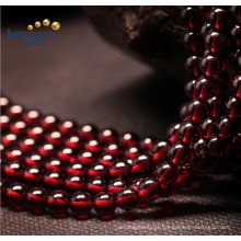 Preço de Fábrica Loose Strands Small Size Red 5mm Natural Garnet Beads